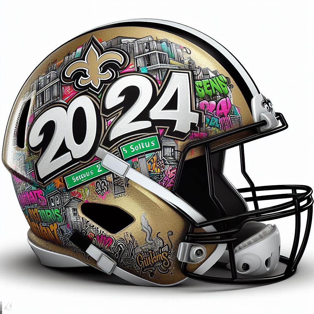 New Orleans Saints 2024 Concept Helmets